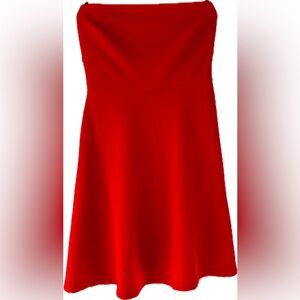 Red Strapless “The Limited” Dress